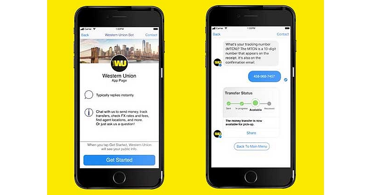 Western Union Launches a Bot for Facebook 1